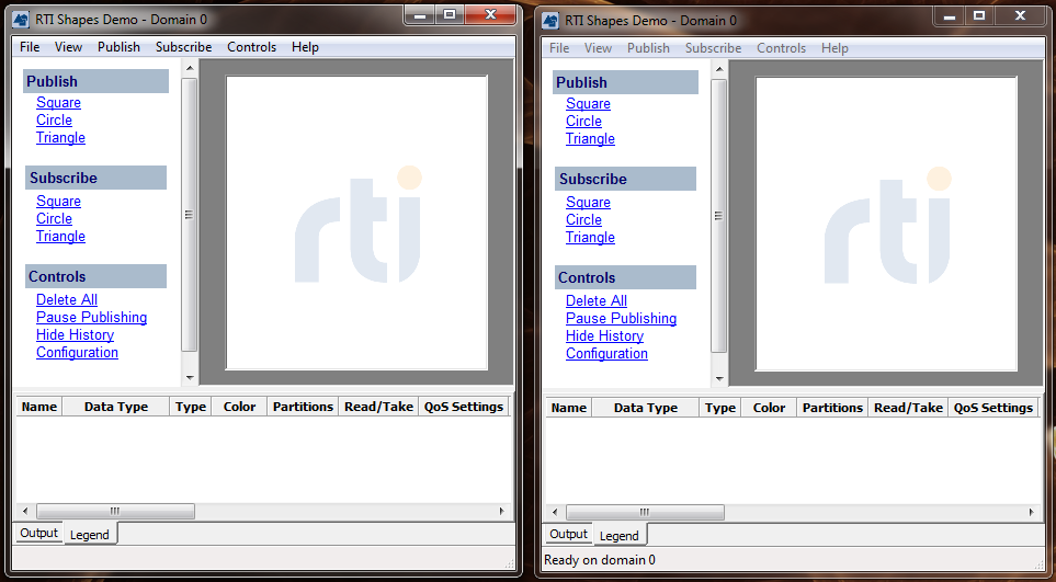 Two windows, side by side.