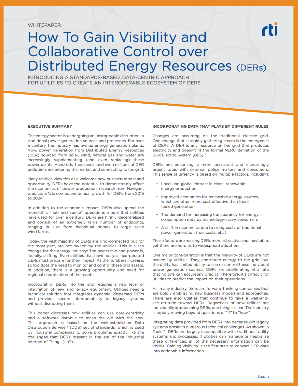 Gain visibility and collaborative control over Distributed Energy Resources (DERs)