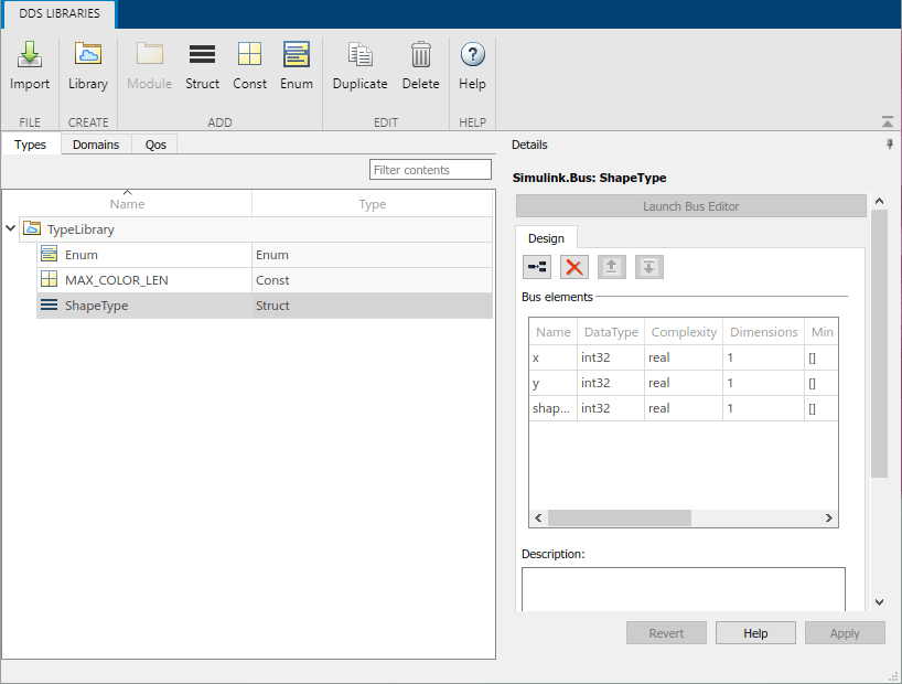 Step2_DDS Dictionary for managing Domain, Topic, Type and QoS