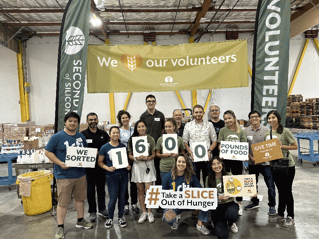 Our HQ volunteers sorted 1,600 pounds of food for Second Harvest of Silicon Valley.