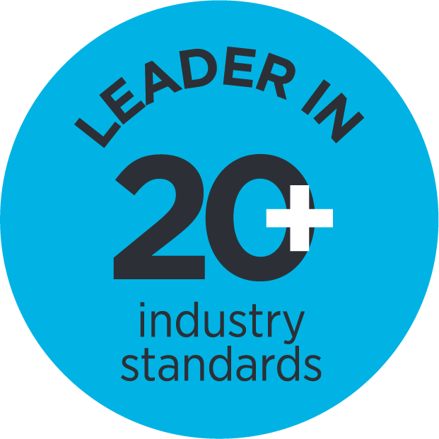 Leader in 20+ industry standards