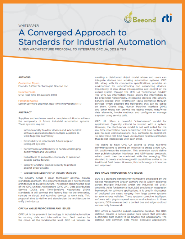 OPC UA and DDS Whitepaper
