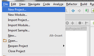 File -> New Project